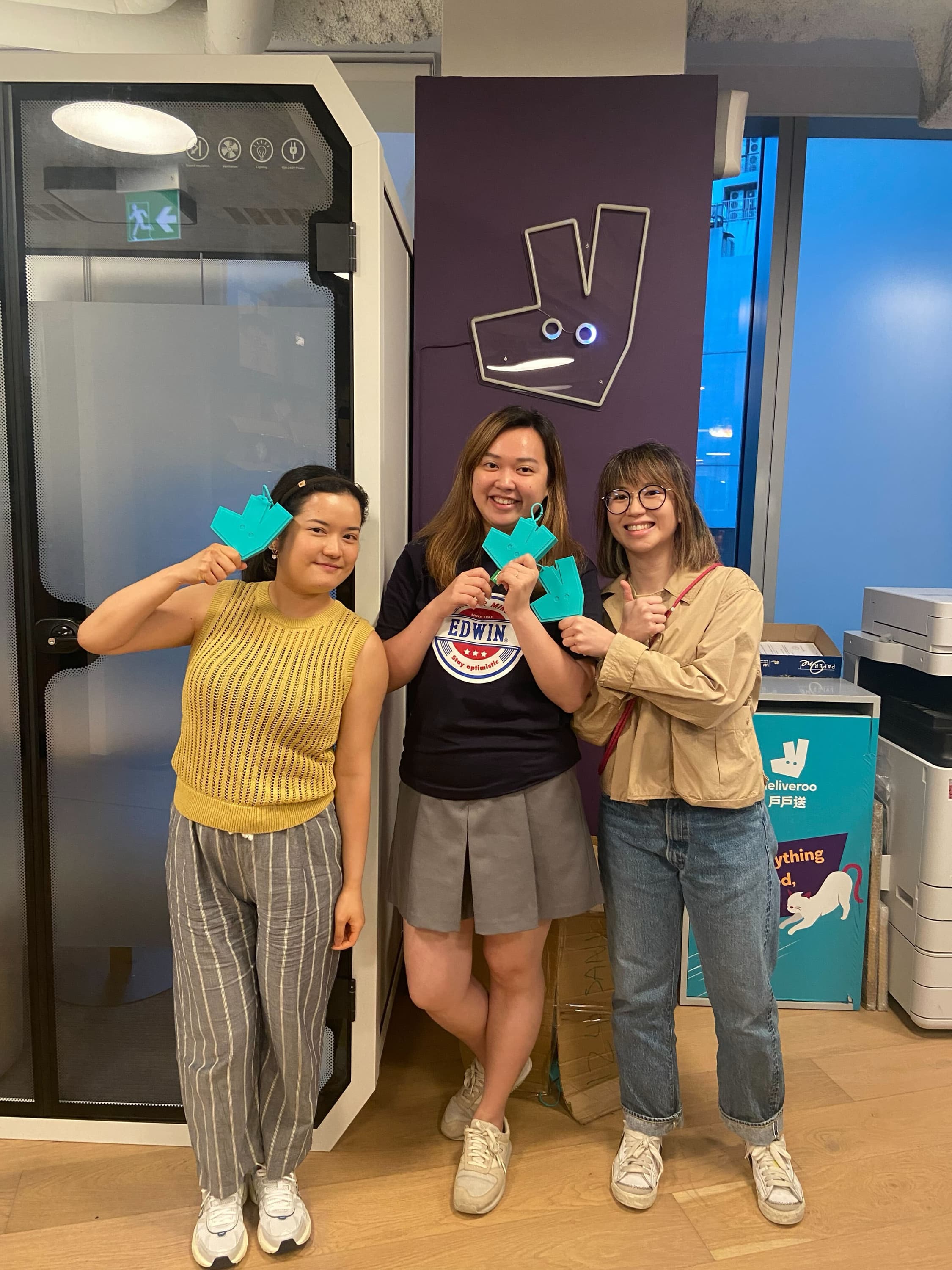 Katy with her HR team at Deliveroo